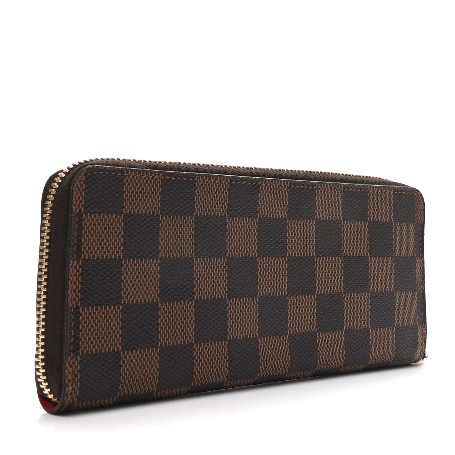 Damier Ebene Clemence Wallet Cherry