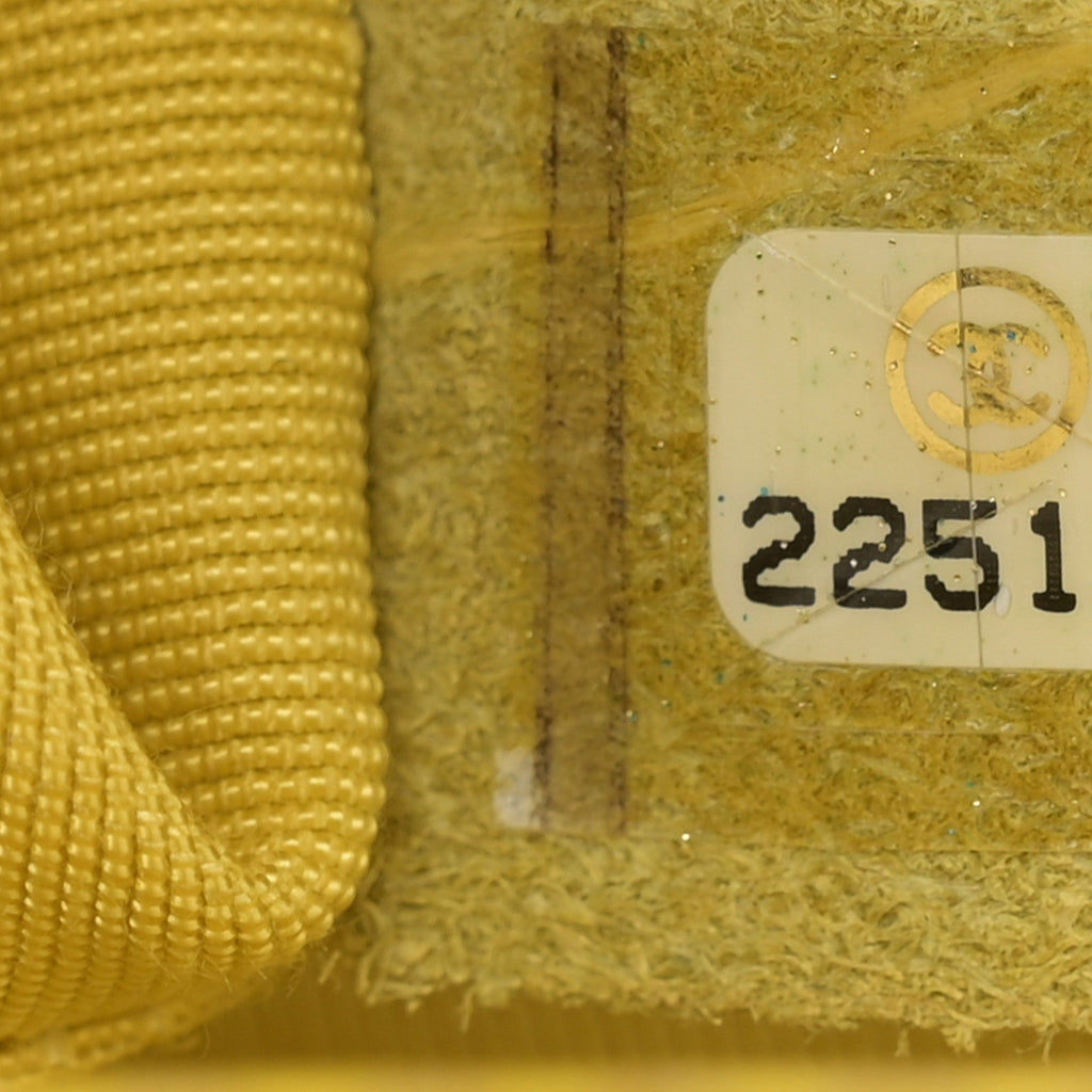 Calfskin Chevron Quilted Medium Boy Flap Yellow