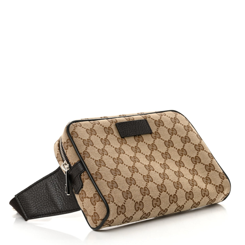 Monogram Dollar Calfskin Belt Bag Beige Ebony Testa di Moro Marrone Scuro