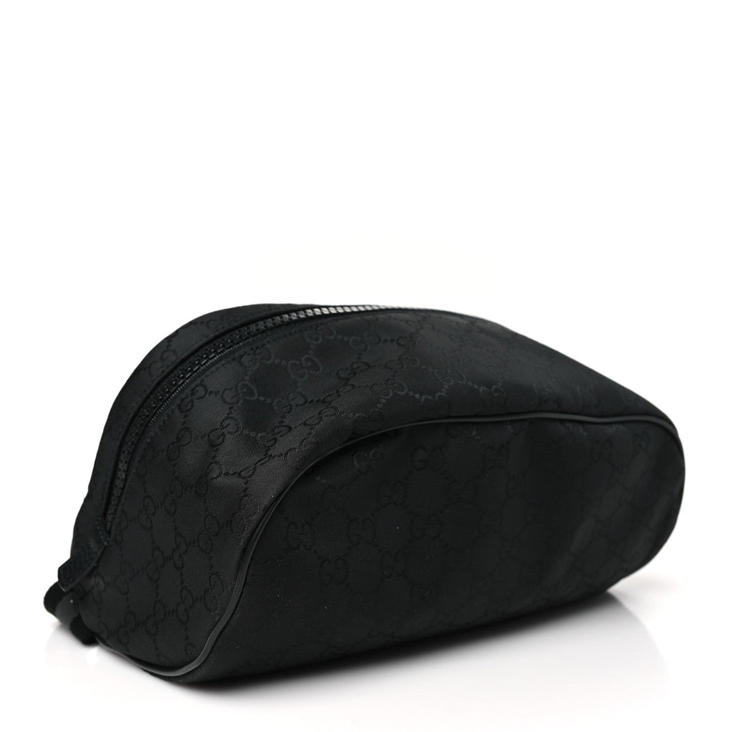 Nylon Monogram Fanny Pack Belt Bag Black