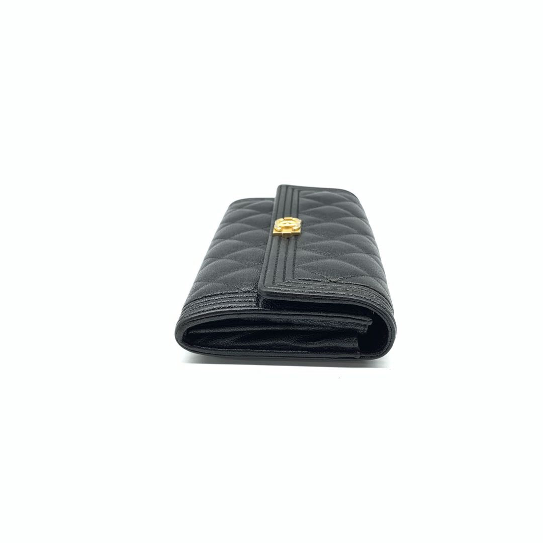 Chanel Boy Caviar Long Wallet