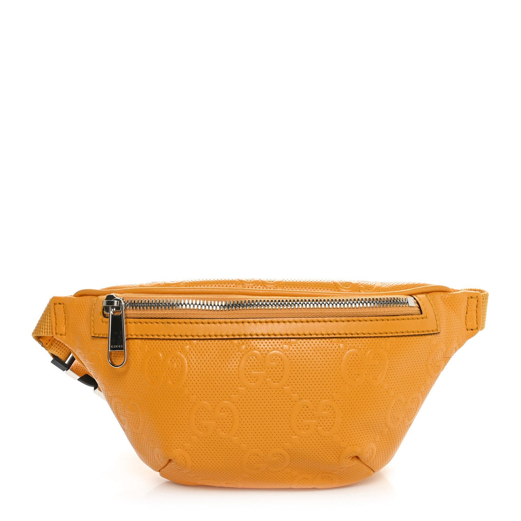 Calfskin GG Tennis Embossed Belt Bag Crop