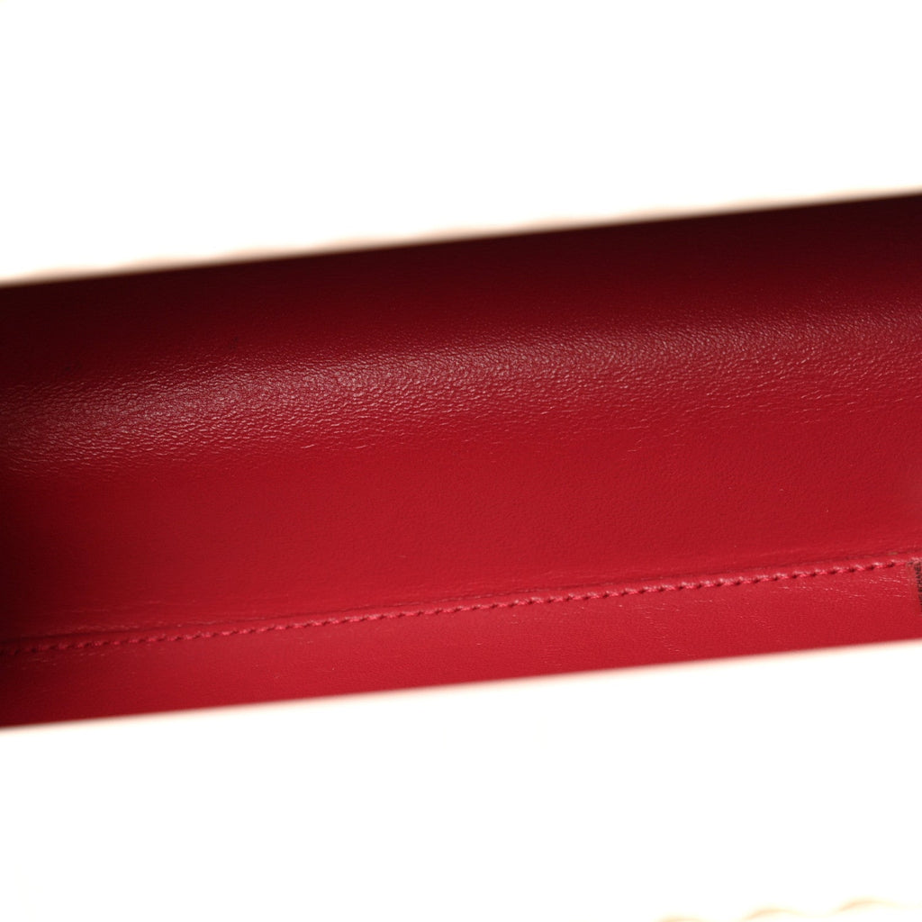 Resin Enamel CC Shopping Container Minaudiere Clutch  Black White Red