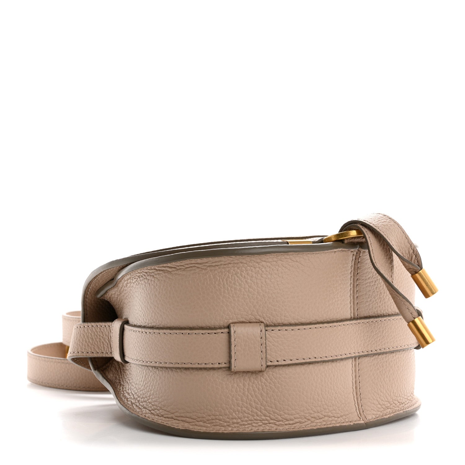 Calfskin Mini Marcie Round Crossbody Bag Blush Nude