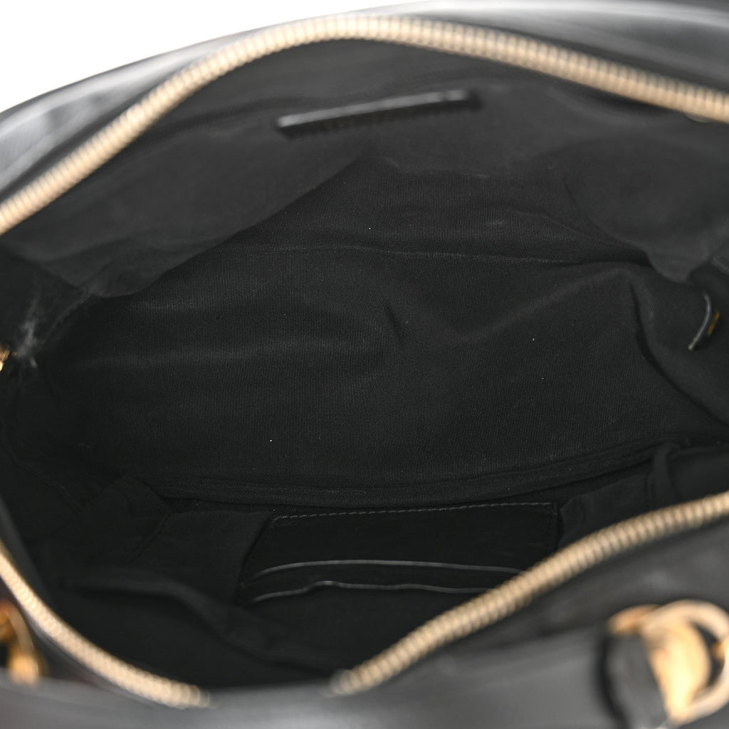 Calfskin Quilted CC Medium Vanity Case Black