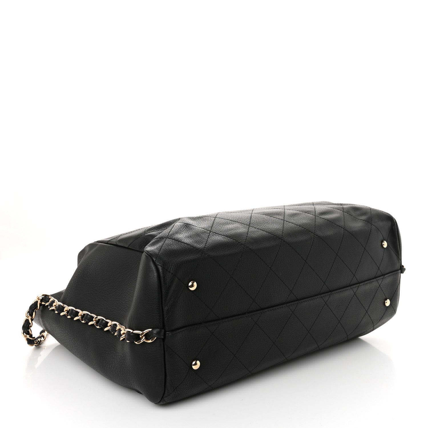 Bullskin Stitched Large Shopping Bag Black