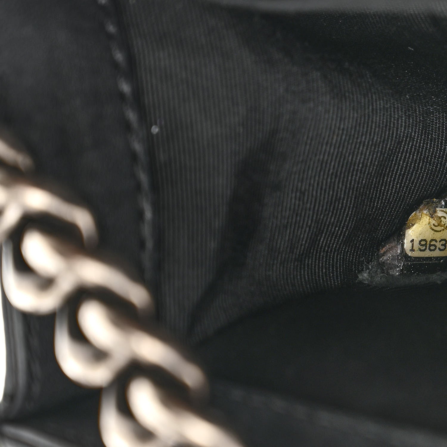 Calfskin Quilted Embellished Metal Small Boy Flap Black