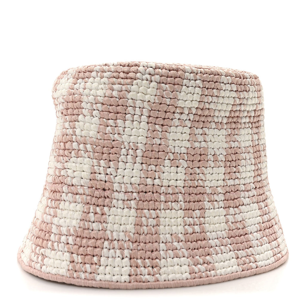 Yarn Raffia Effect Crochet Triangle Bucket Hat M Alabastro