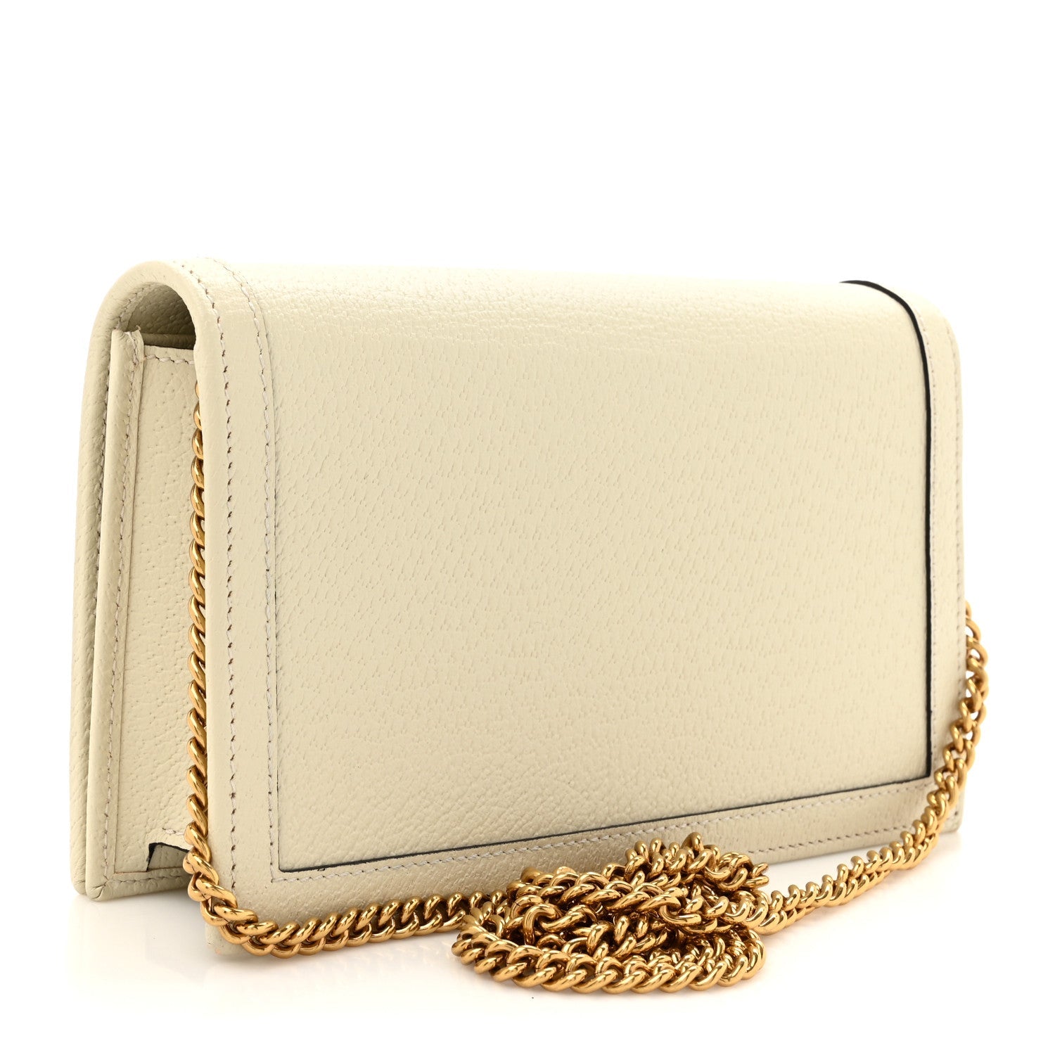 Textured Dollar Calfskin Mini Diana Chain Bag White