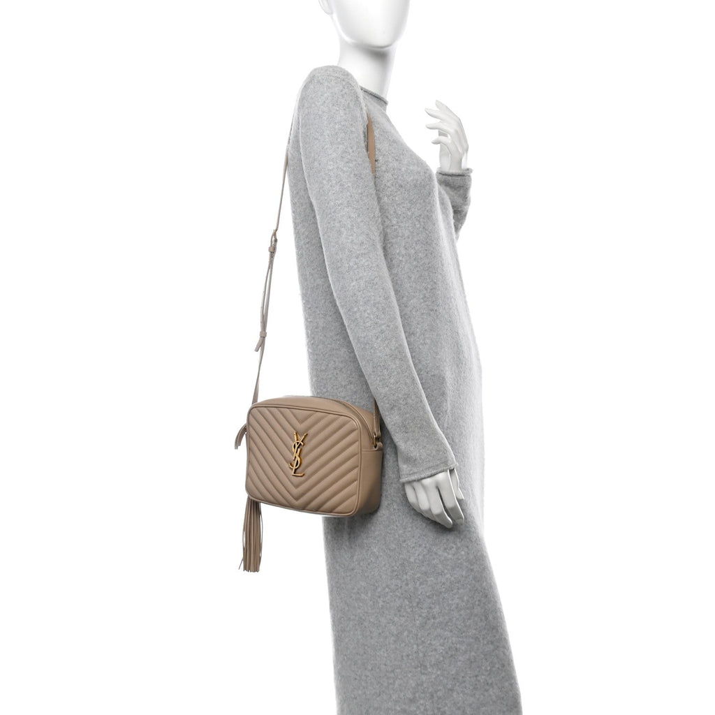 Calfskin Matelasse Monogram Lou Camera Bag Nude Powder