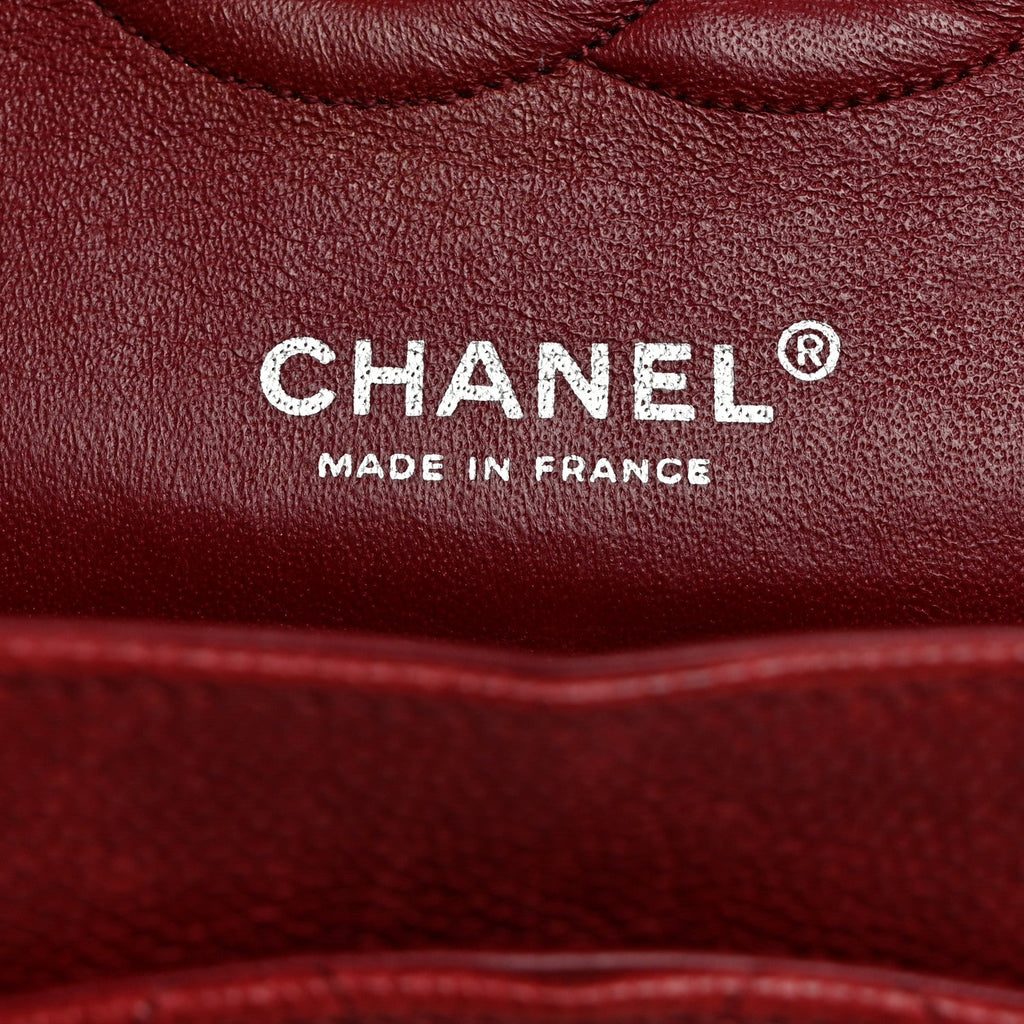 Washed Caviar Quilted 2.55 Reissue 225 Bijoux Chain Flap Red