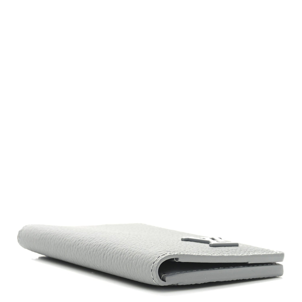Grained Calfskin Aerogram Pocket Organizer Gray