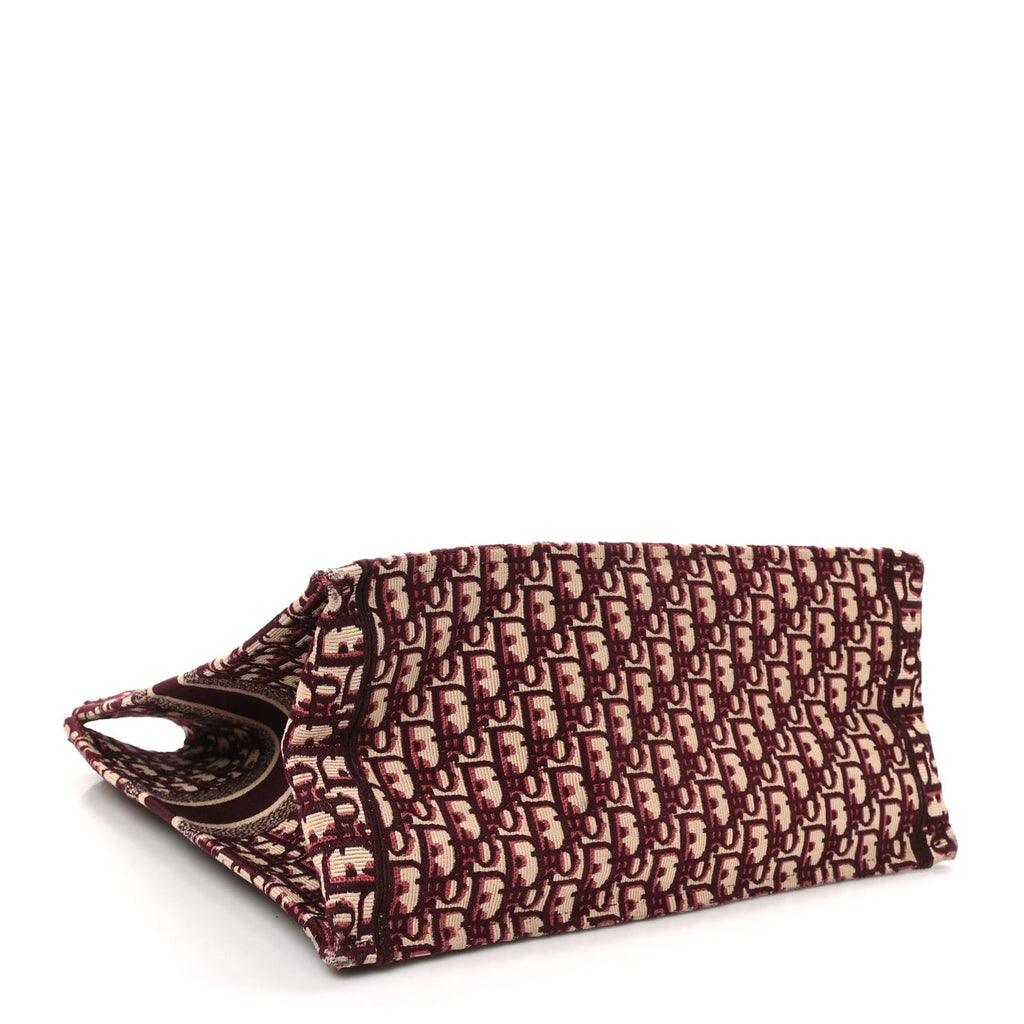 Oblique Large Book Tote Burgundy Multicolor