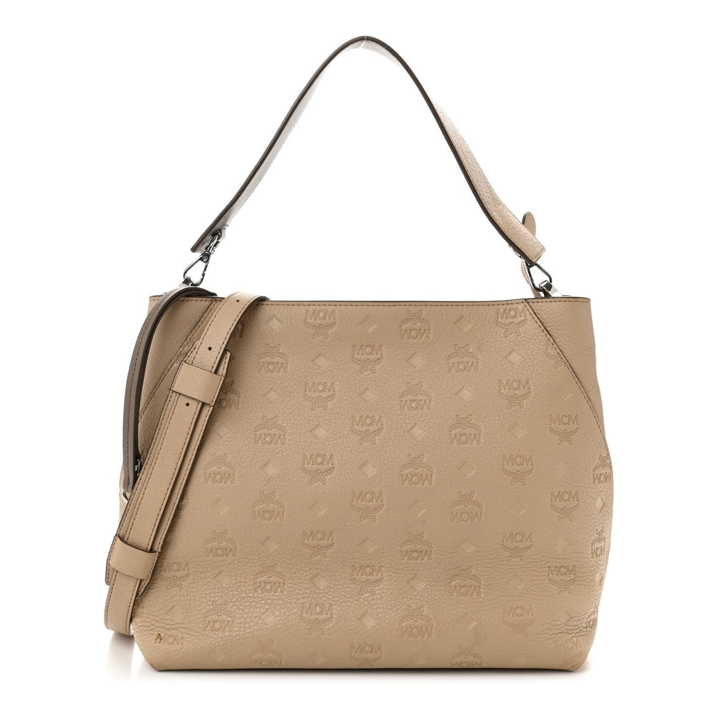 Calfskin Ottomar Monogram Klara Medium Hobo Beige