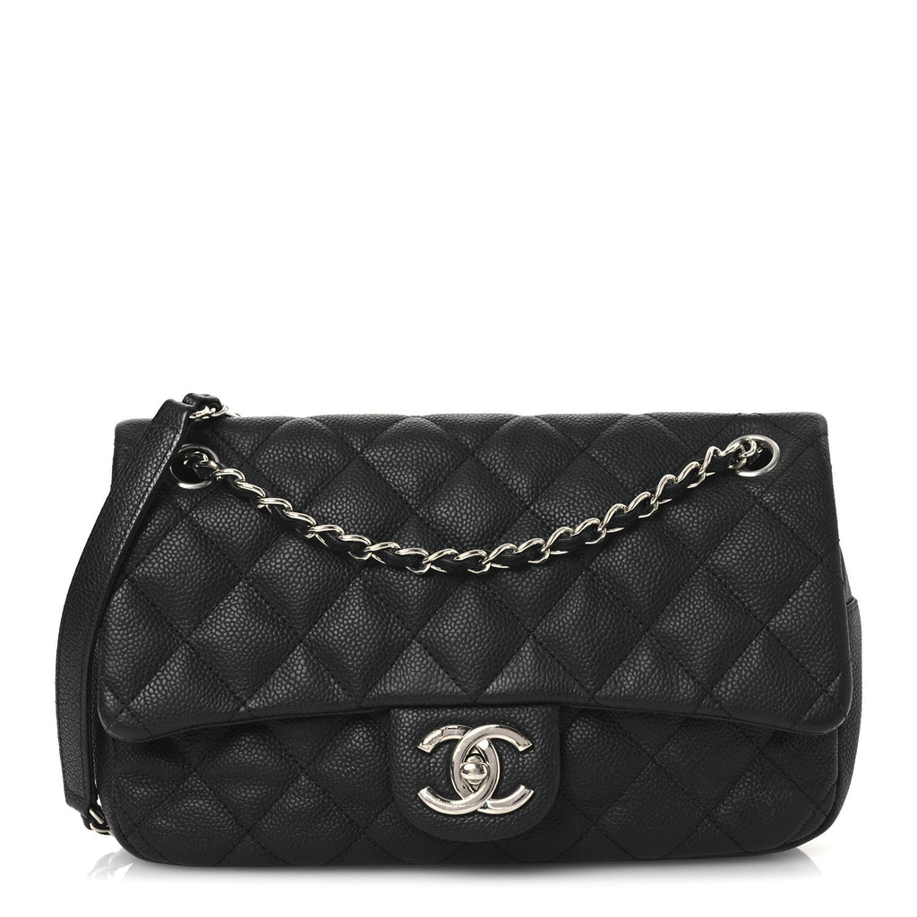 Caviar Quilted Medium Easy Flap Black