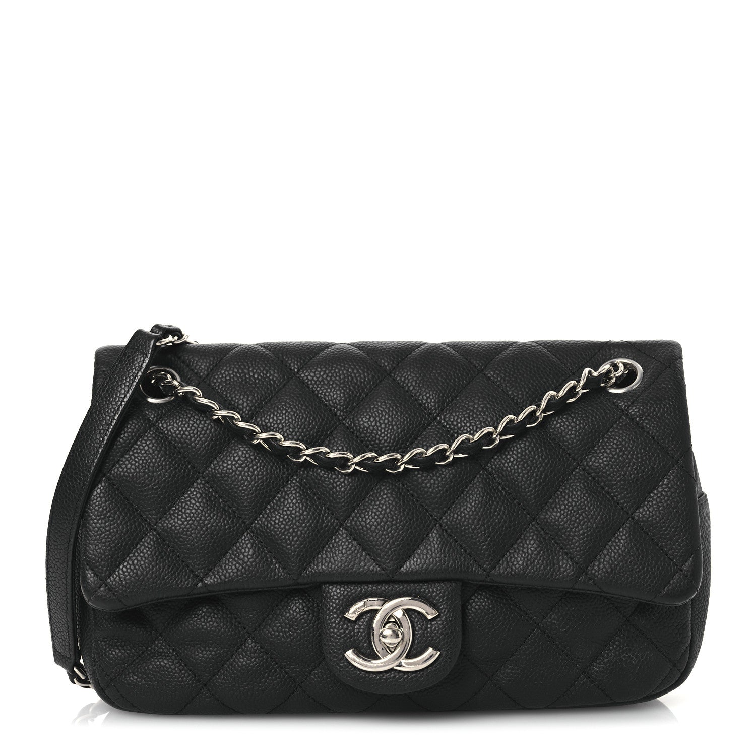 Caviar Quilted Medium Easy Flap Black