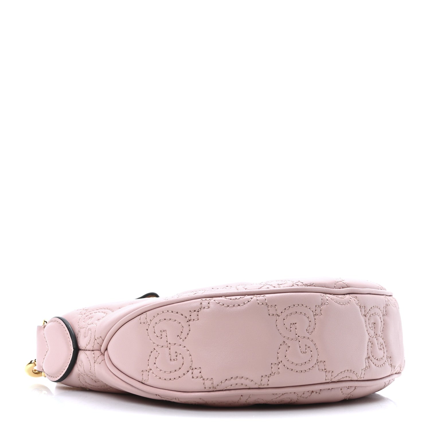 Calfskin GG Matelasse Mini Hobo Shoulder Bag Perfect Pink Natural