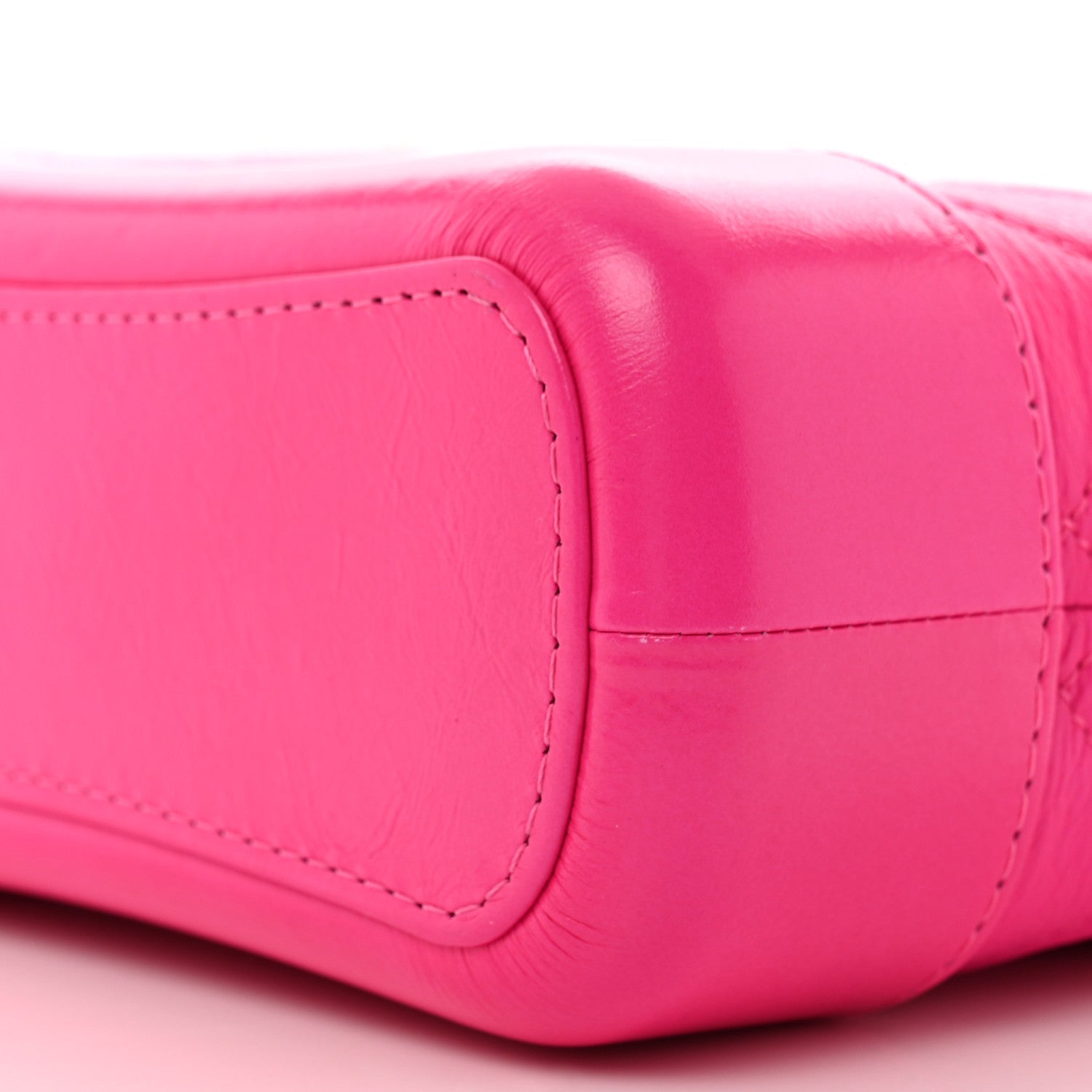 Goatskin Quilted Small Gabrielle Hobo Pink