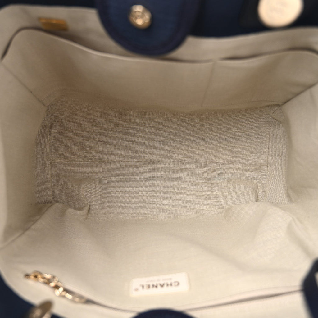 Mixed Fibers Small Deauville Tote Navy