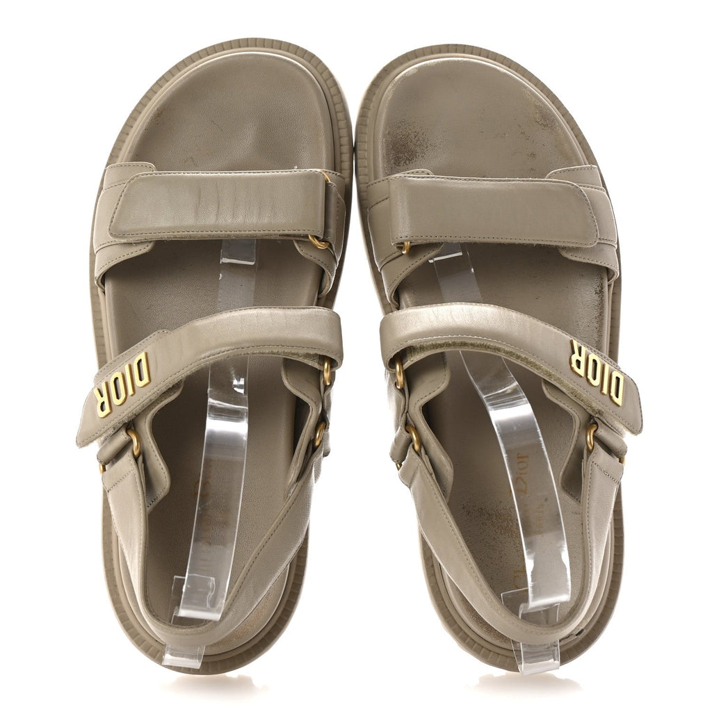 Lambskin Dioract 10mm Sandals 41 Off White