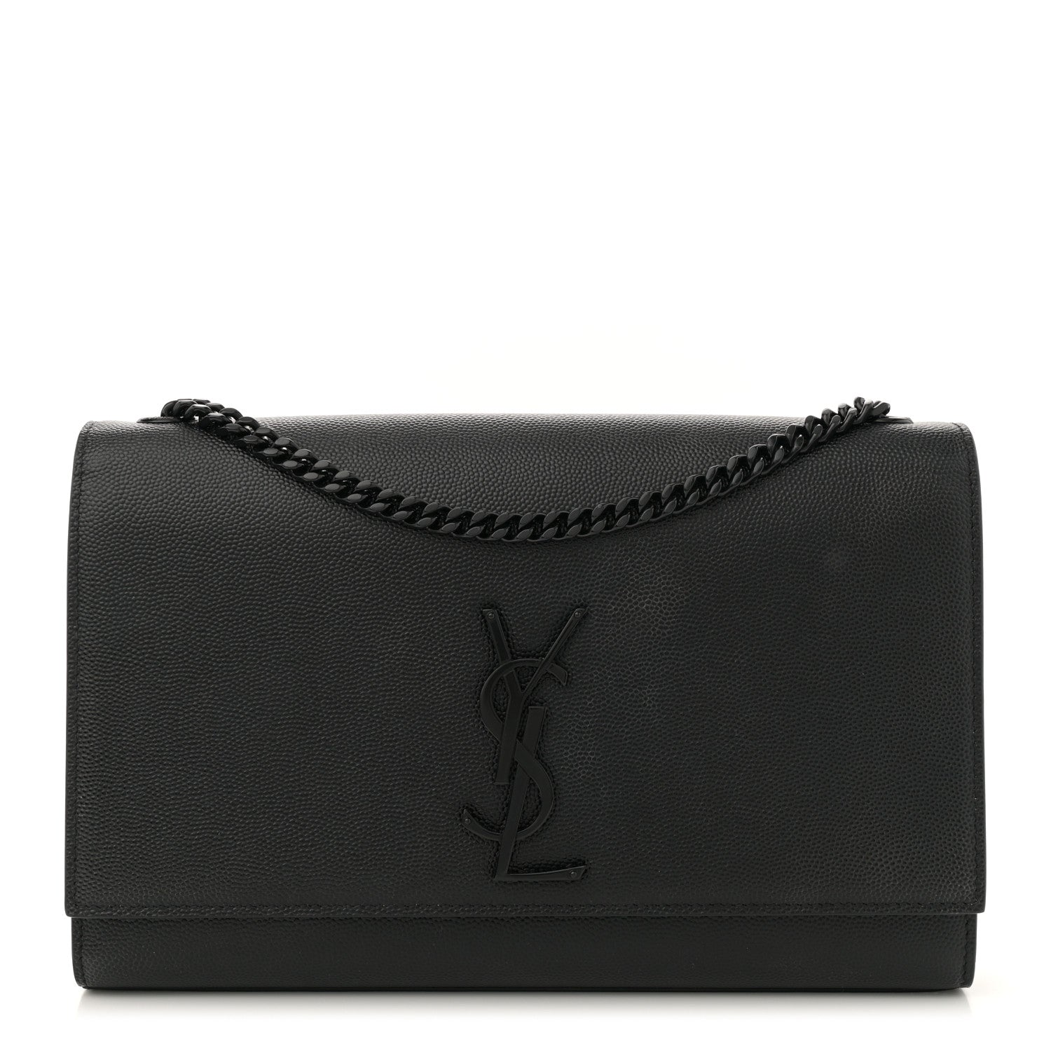 Grain De Poudre Medium Classic Monogram Monochrome Kate Satchel Black
