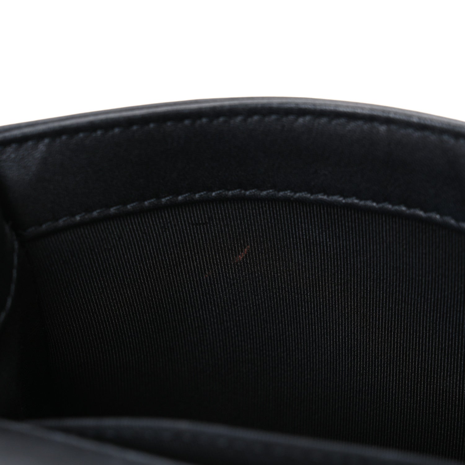 Calfskin Quilted Small Boy Flap Black