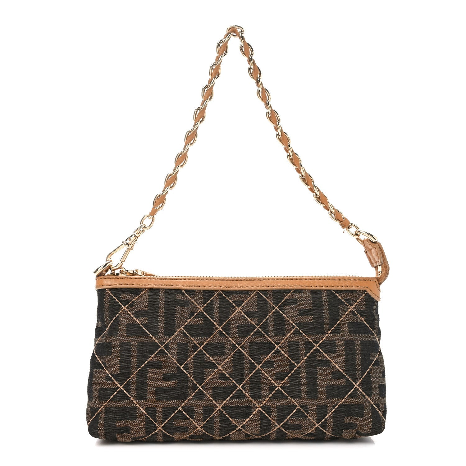 Zucca Quilted Pochette Tobacco