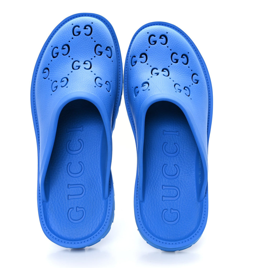 Rubber GG Monogram Mens Sandals 12 Bright Splash