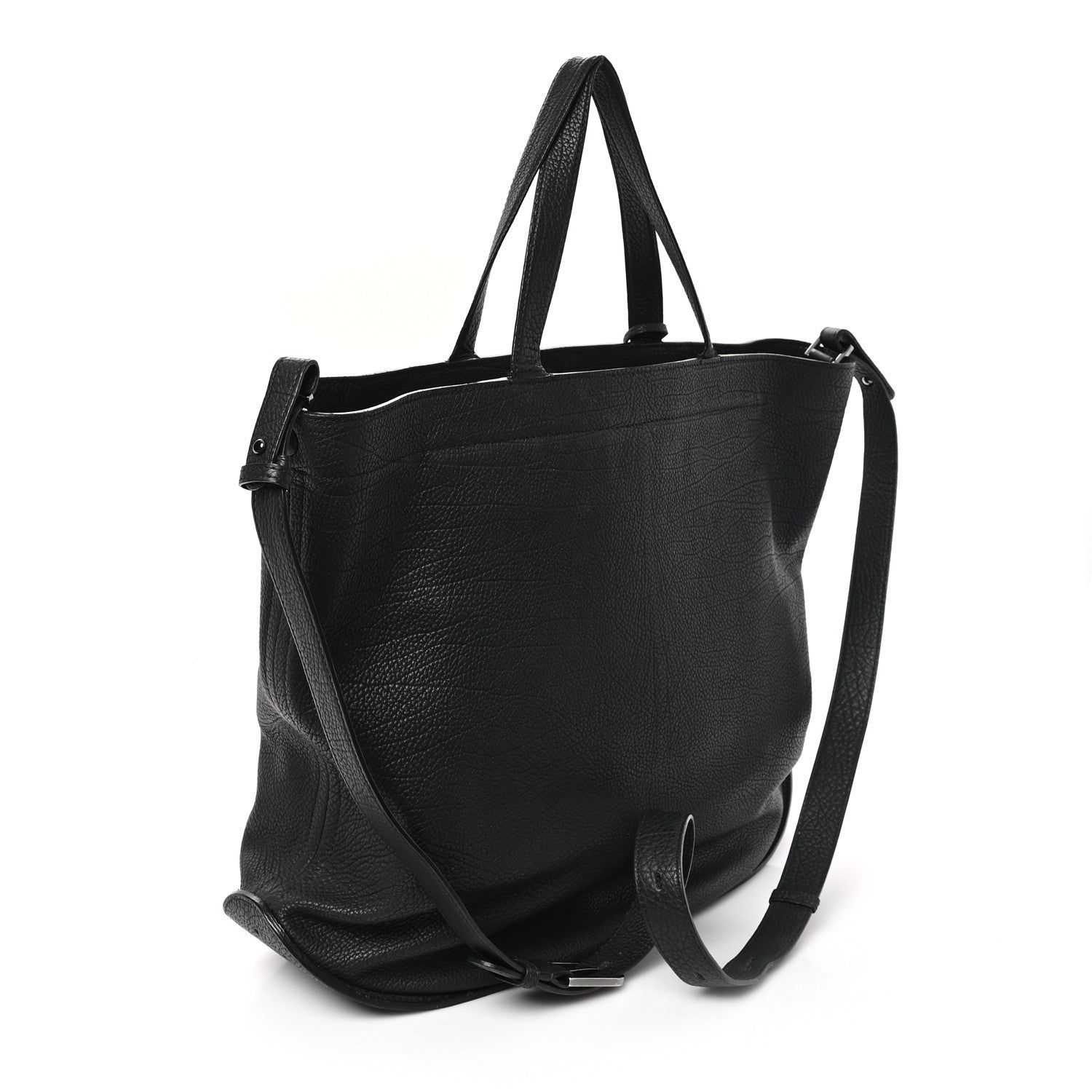Grained Calfskin Le Pin Tote Black