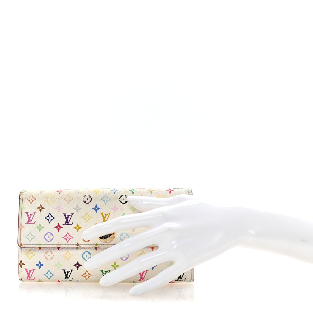 Monogram Multicolor Sarah Wallet White Litchi