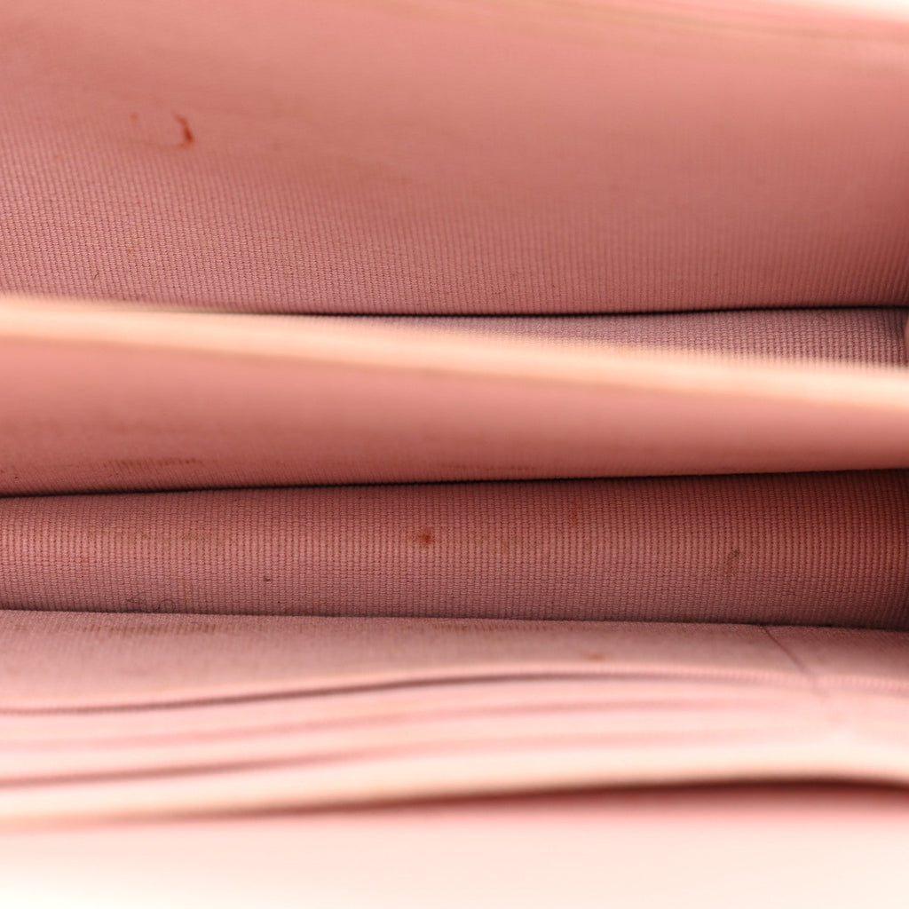 Lambskin Quilted CC Pearl Enamel Clutch on Chain WOC Light Pink