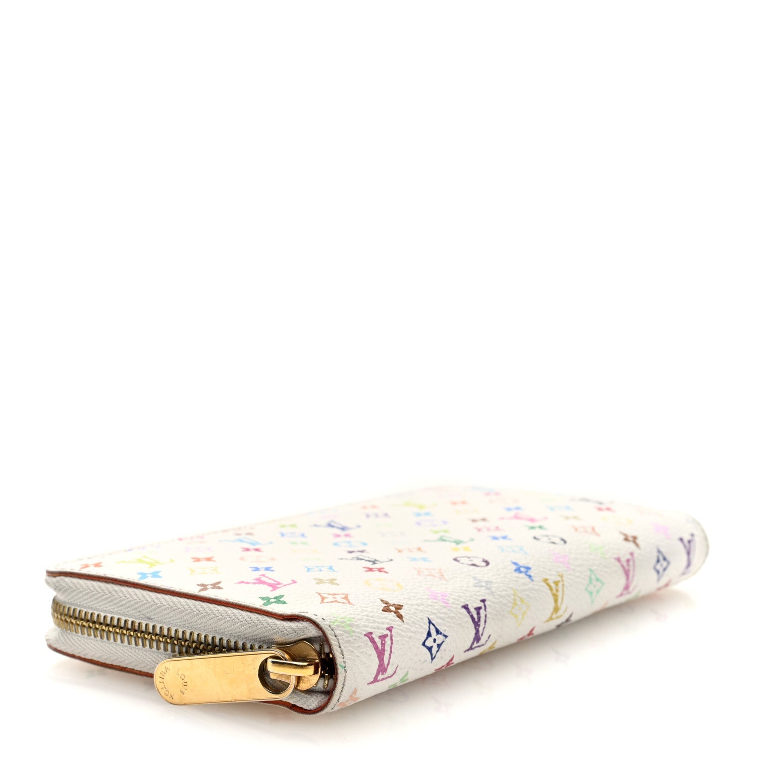 Monogram Multicolor Zippy Wallet White Orange