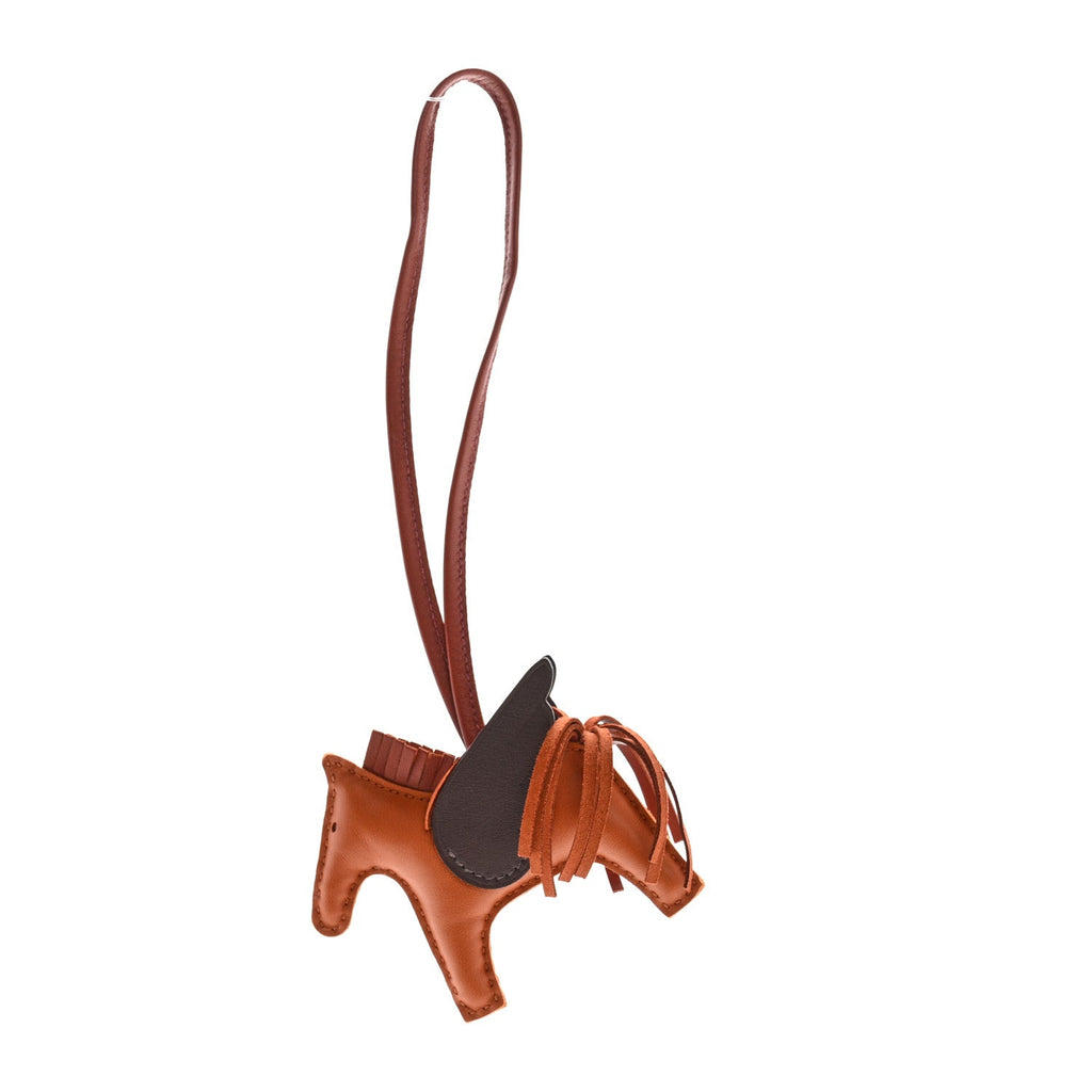 Milo Lambskin Grigri Rodeo Pegase Horse Bag Charm PM Pain D'Epice Siena Moka