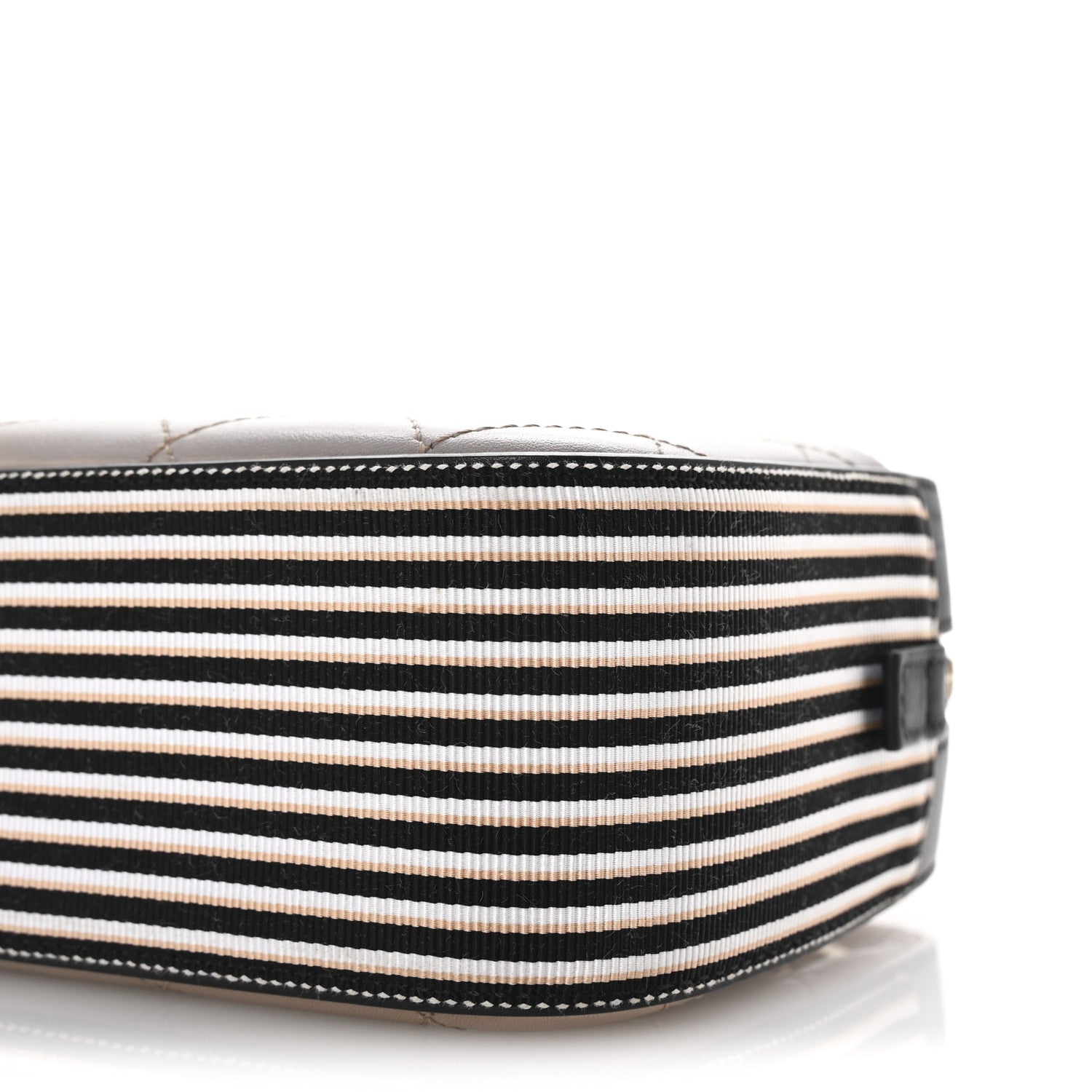 Calfskin Stitched Button Up Camera Case Pink Black