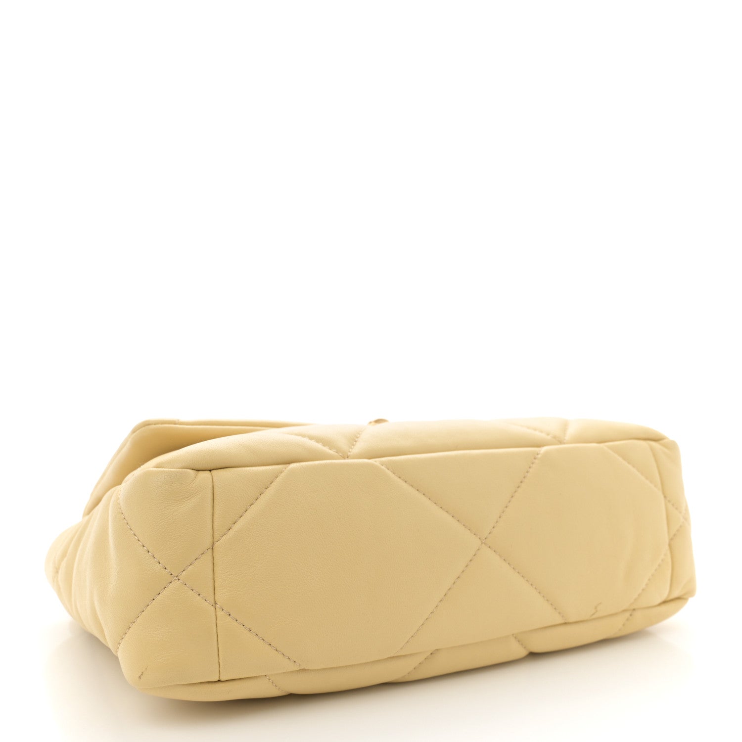 Lambskin Quilted Medium Chanel 19 Flap Yellow