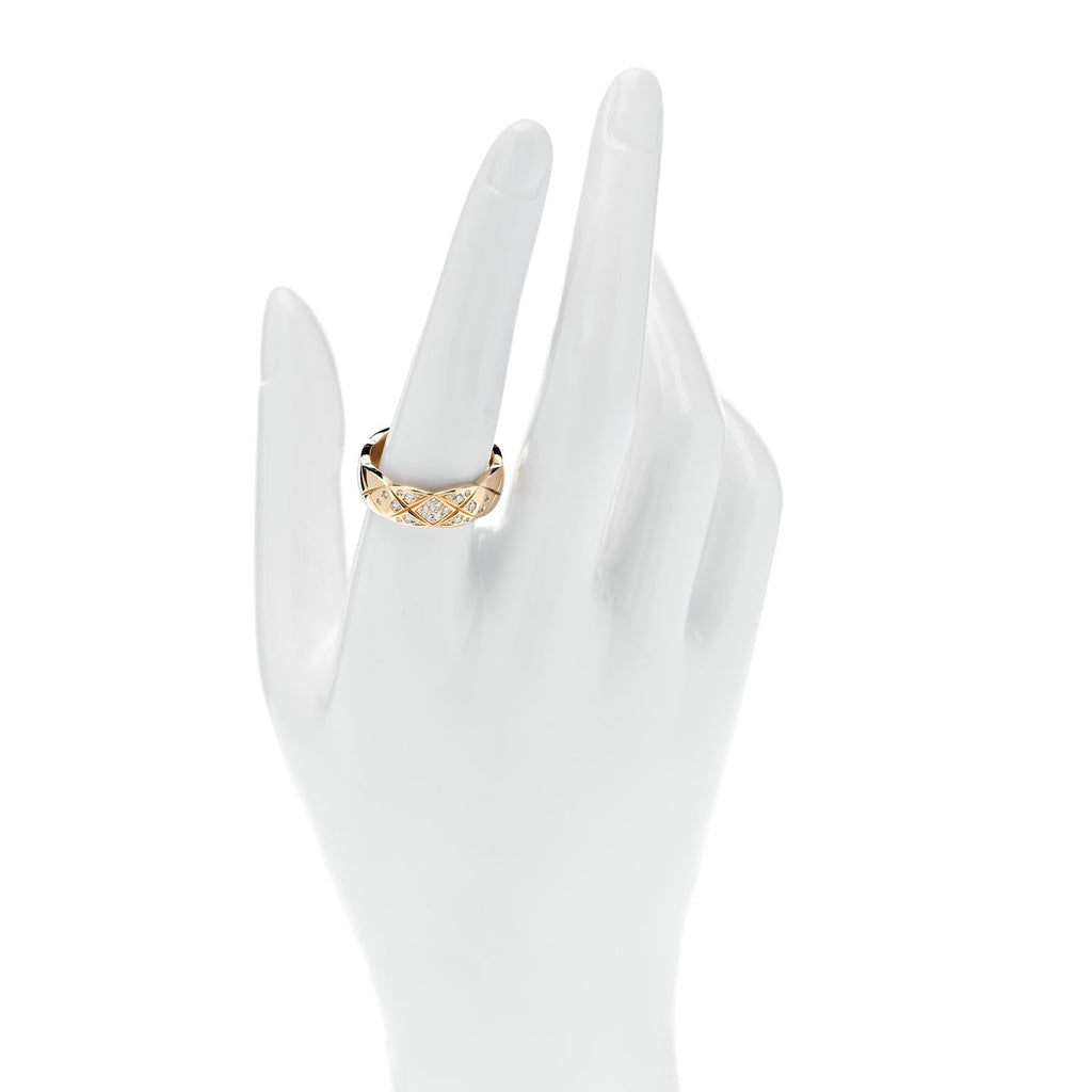 18K Yellow Gold Diamond Small Coco Crush Ring 58 8.5