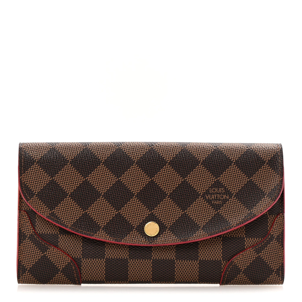 Damier Ebene Caissa Wallet Cherry