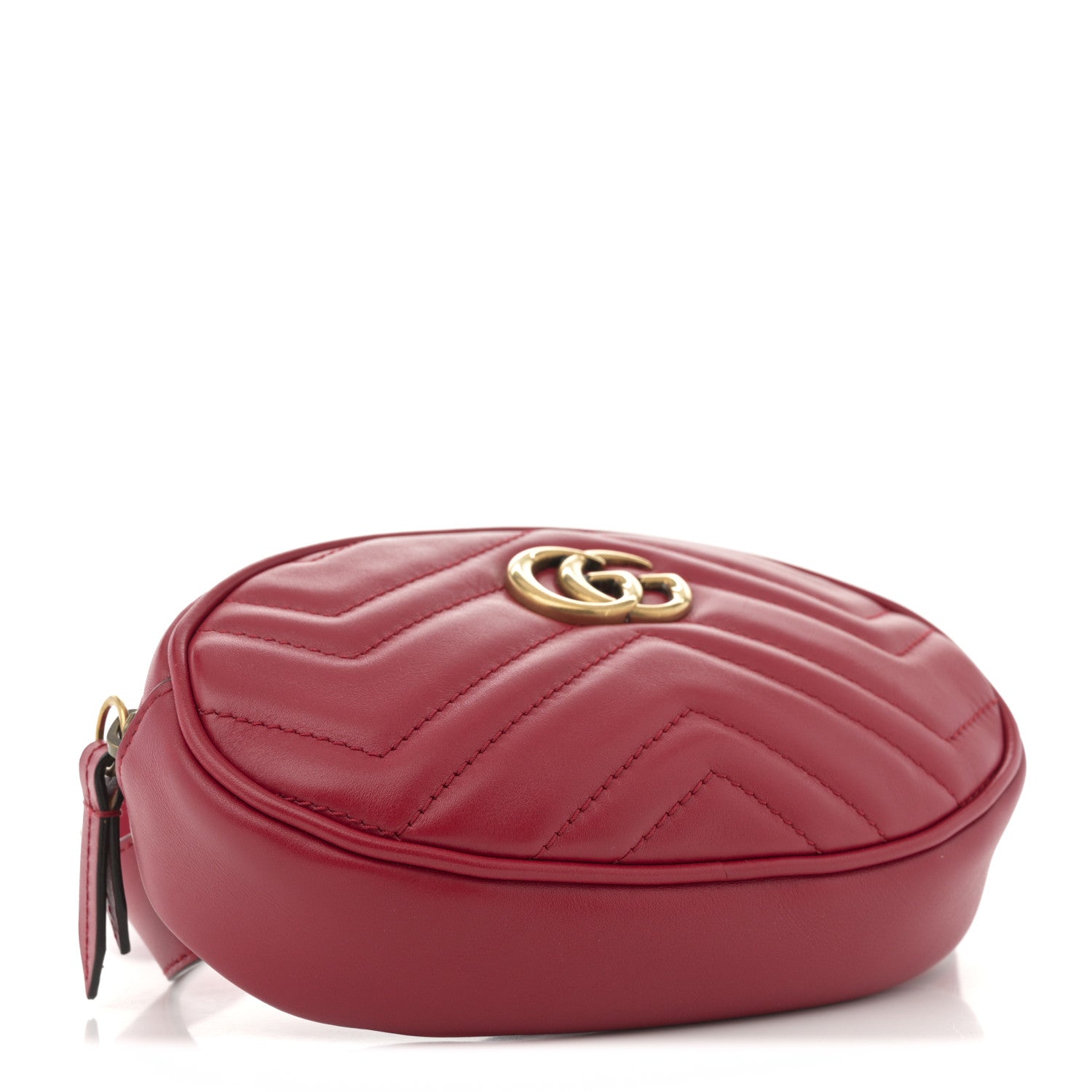 Calfskin Matelasse GG Marmont Belt Bag 95 38 Hibiscus Red