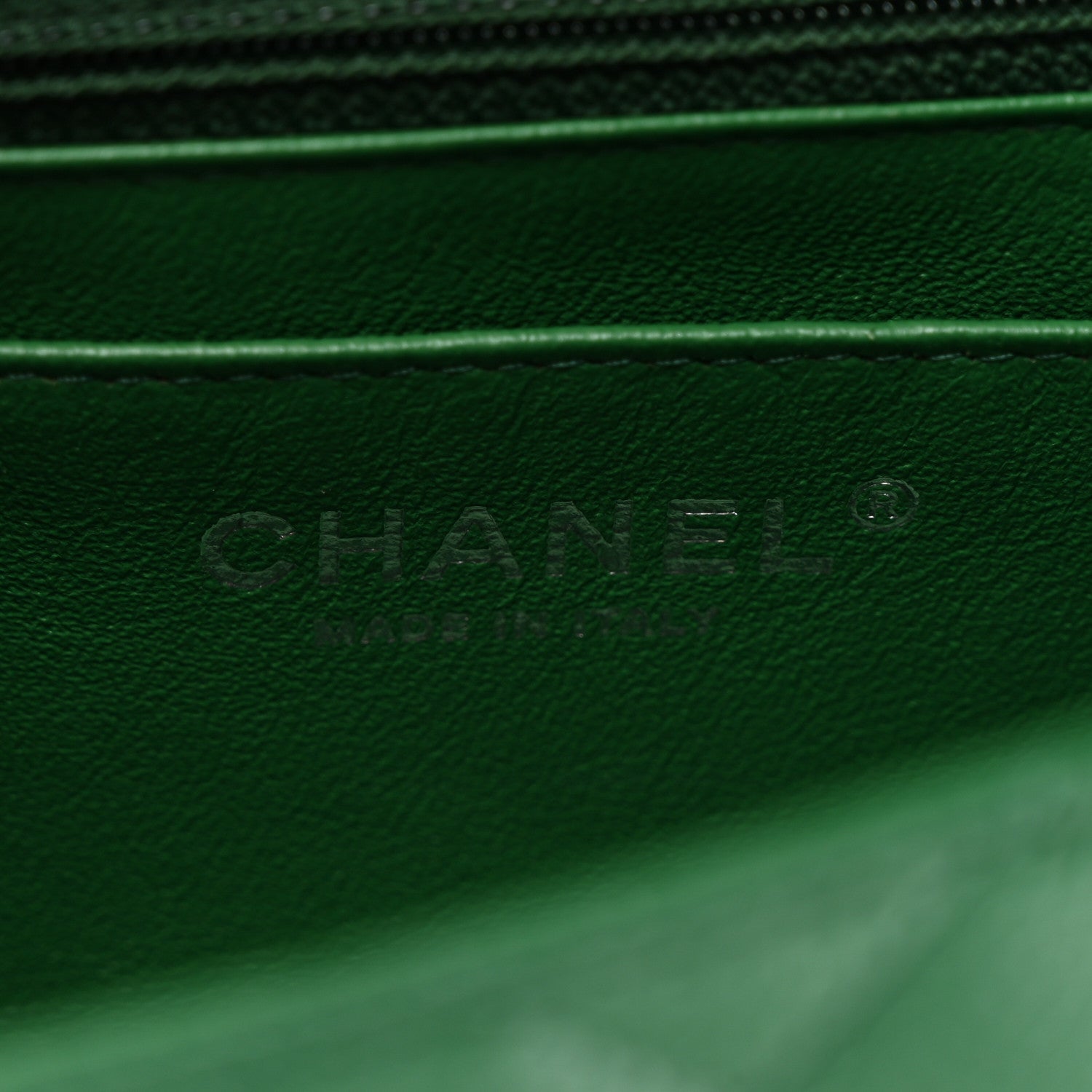 Caviar Quilted Mini Rectangular Flap Green