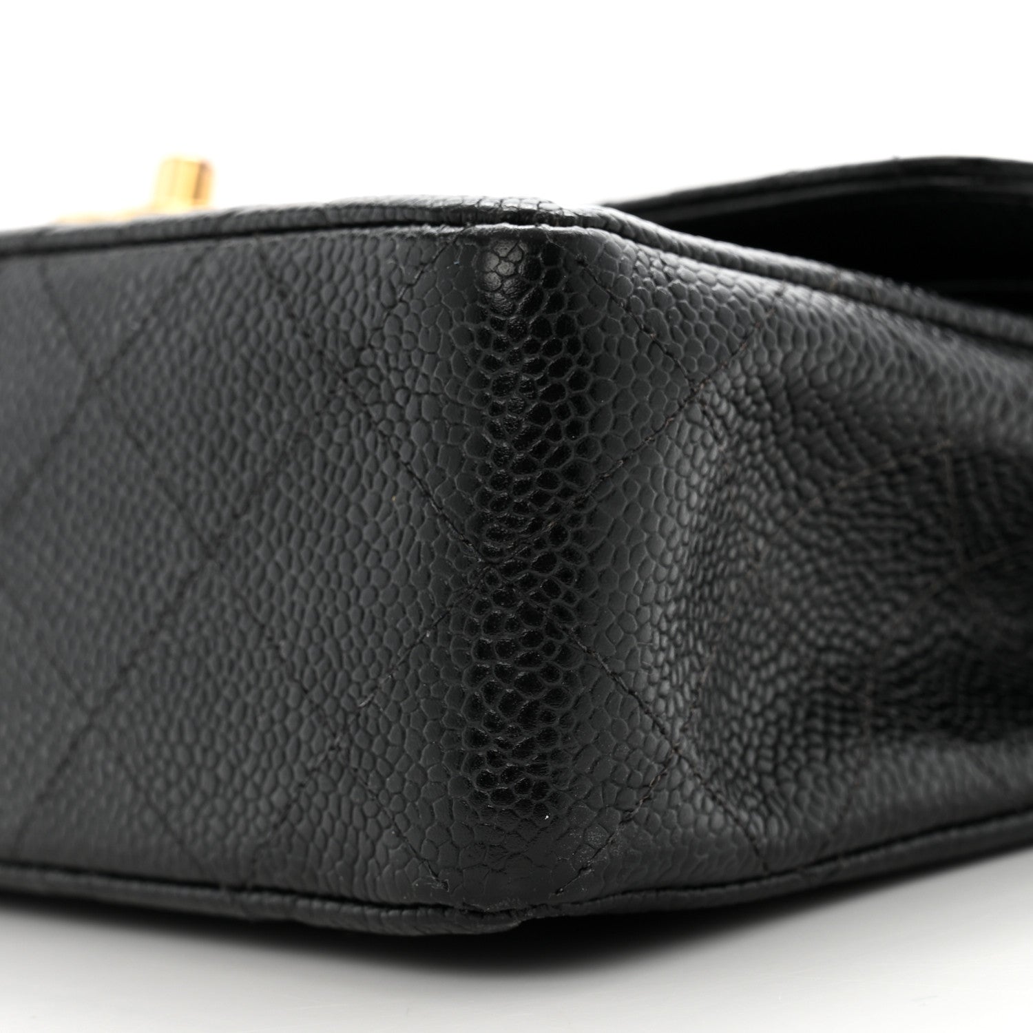 Caviar Quilted Small Double Flap Black