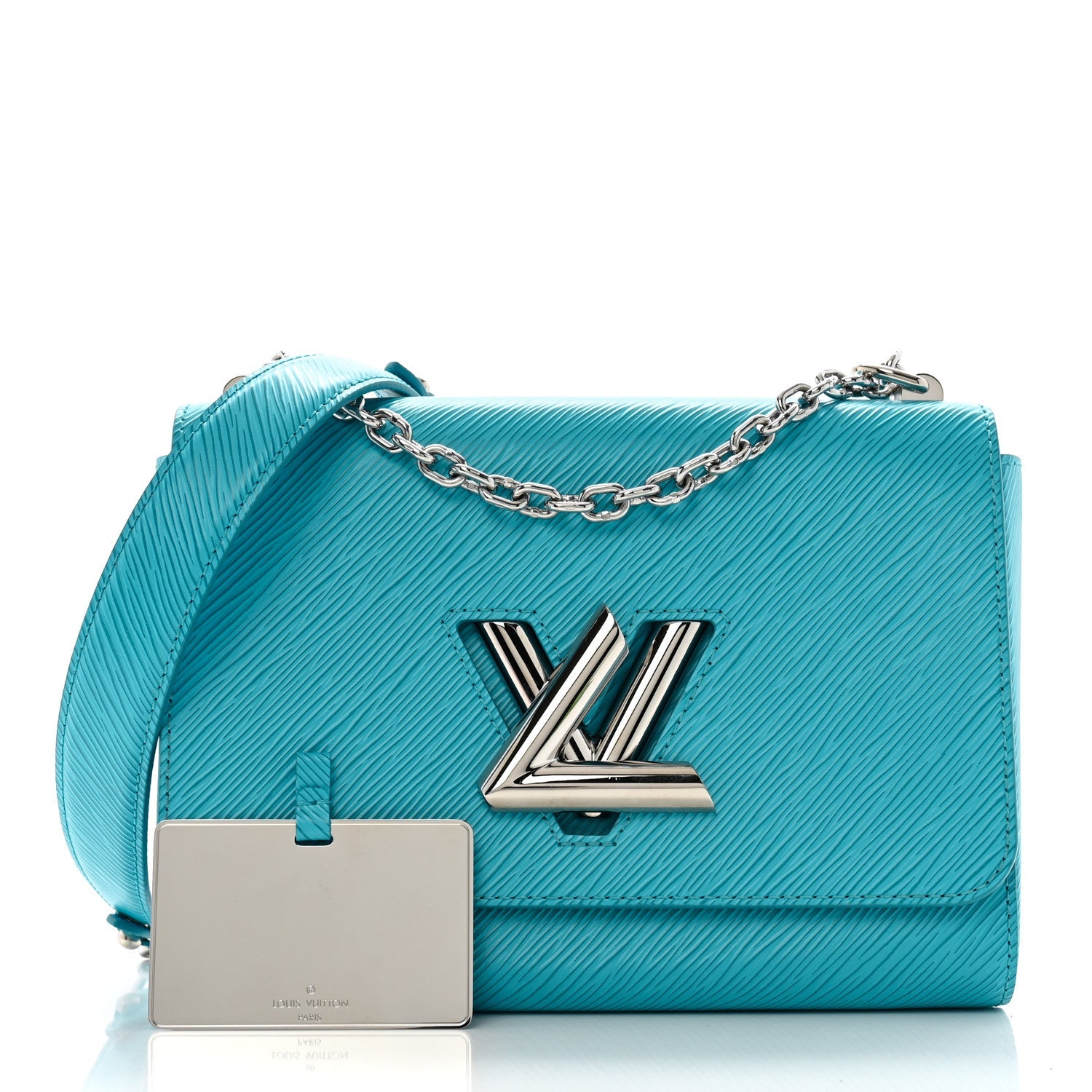 Epi Twist Shoulder Bag MM Turquoise