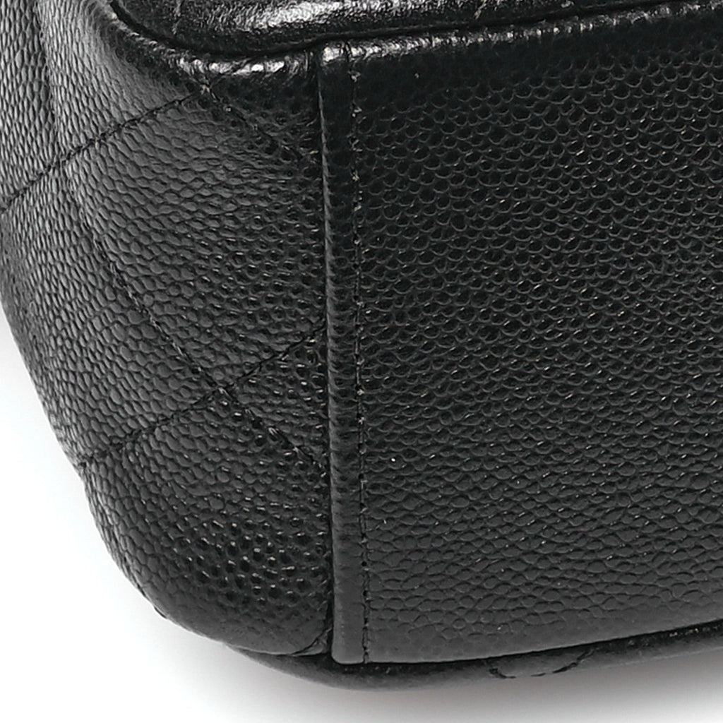 Caviar Quilted CC Mini Classic Backpack Black