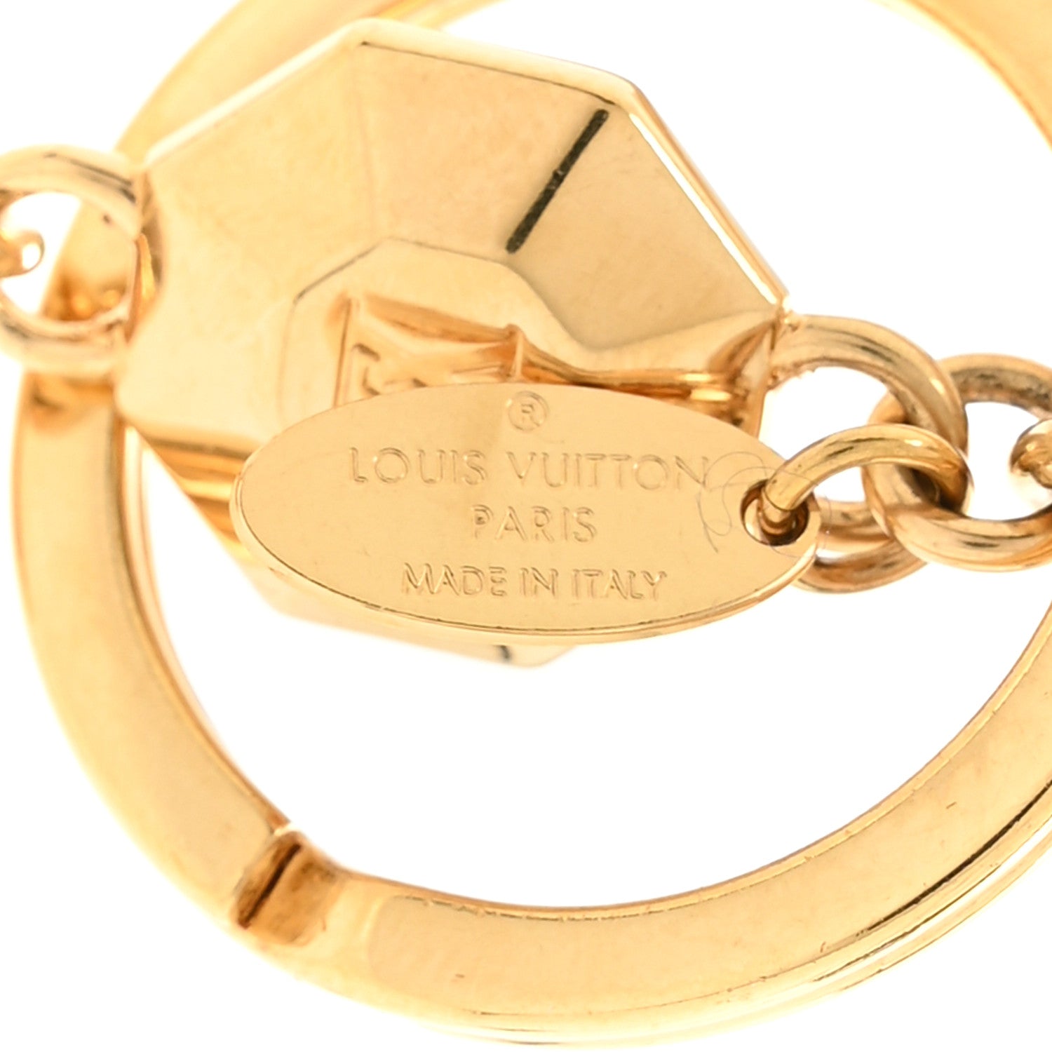 LV Facettes Bag Charm Key Holder Gold
