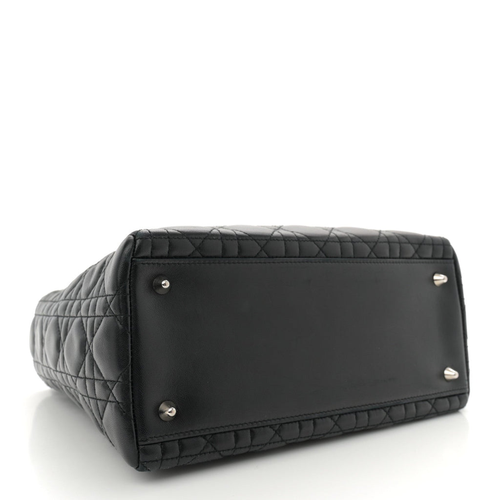 Lambskin Cannage Medium Lady Dior Black