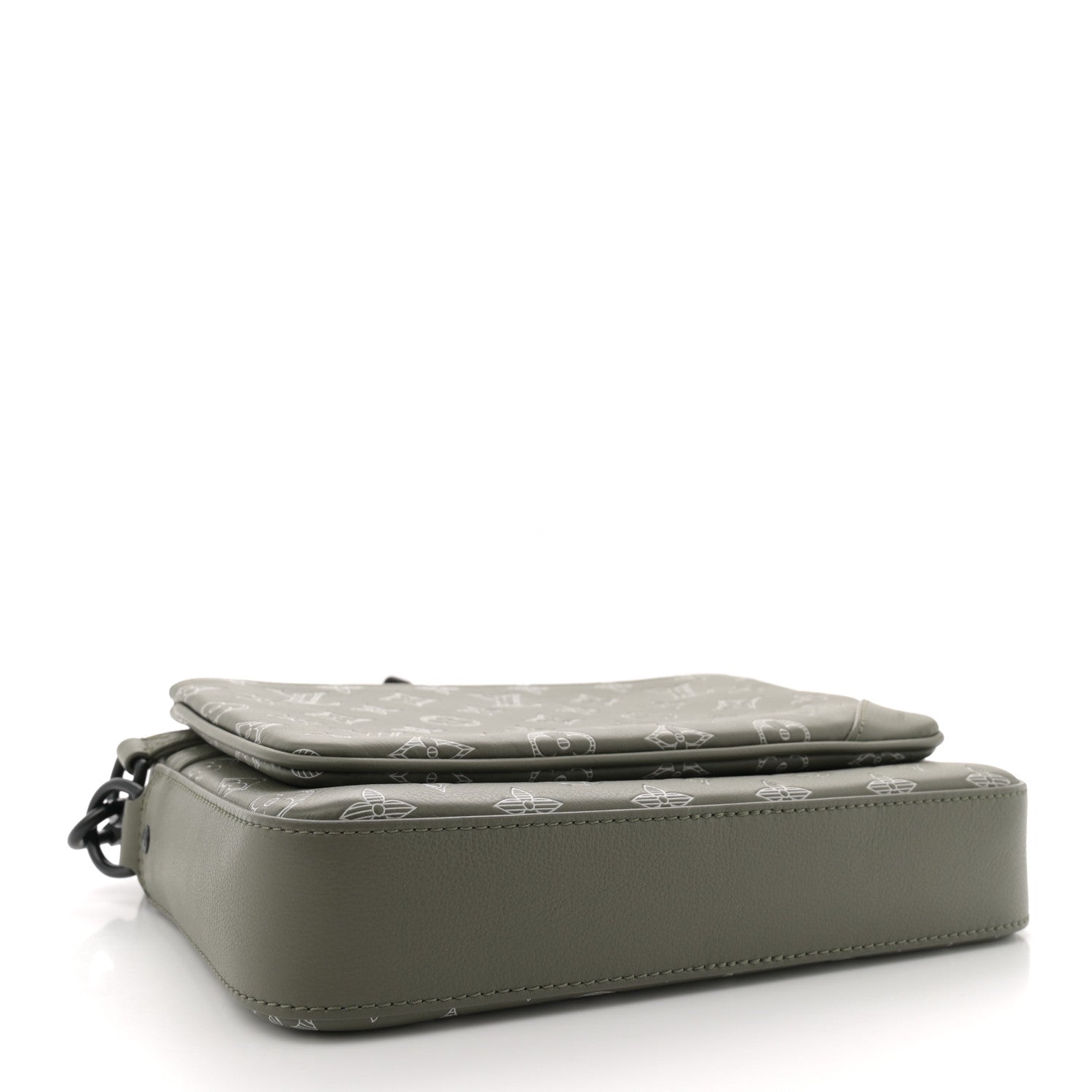 Monogram Shadow G65 Trio Messenger  Olive Green