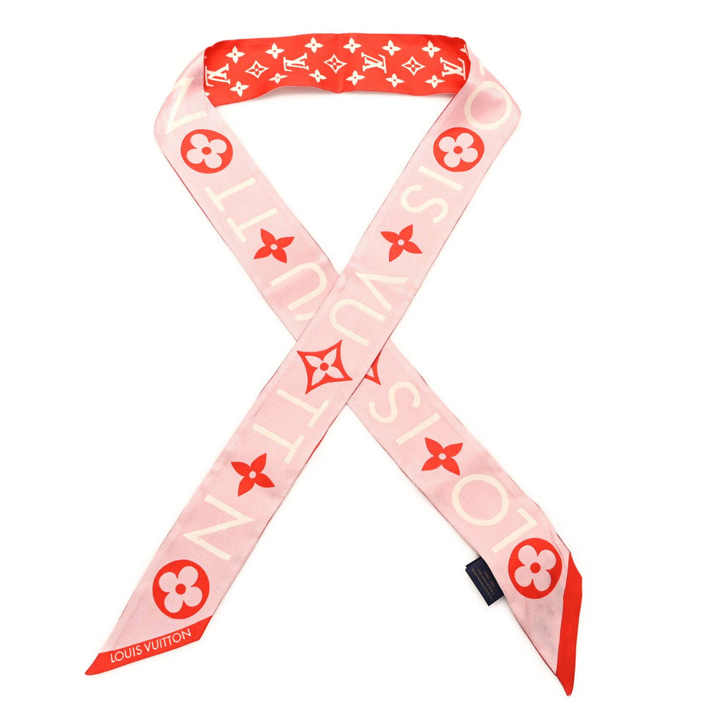 Silk Monogram Infinity BB Bandeau Light Pink Red