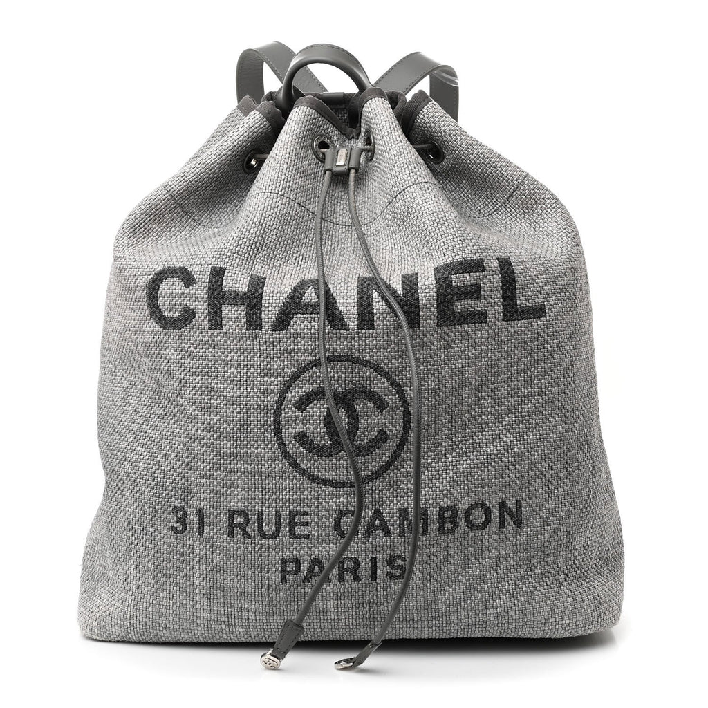 Canvas Large Deauville Backpack Grey