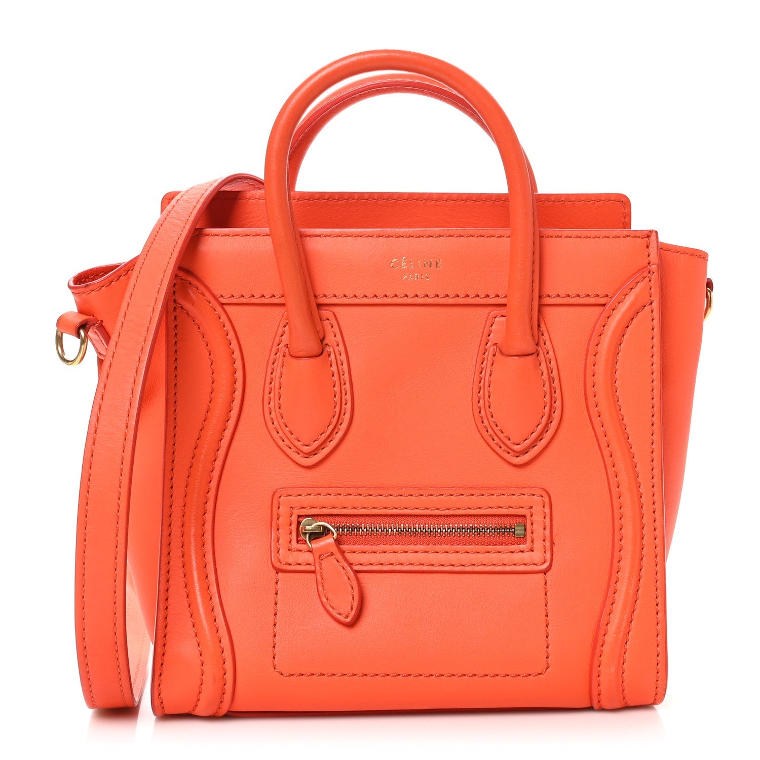 Smooth Calfskin Nano Luggage Fluo Orange
