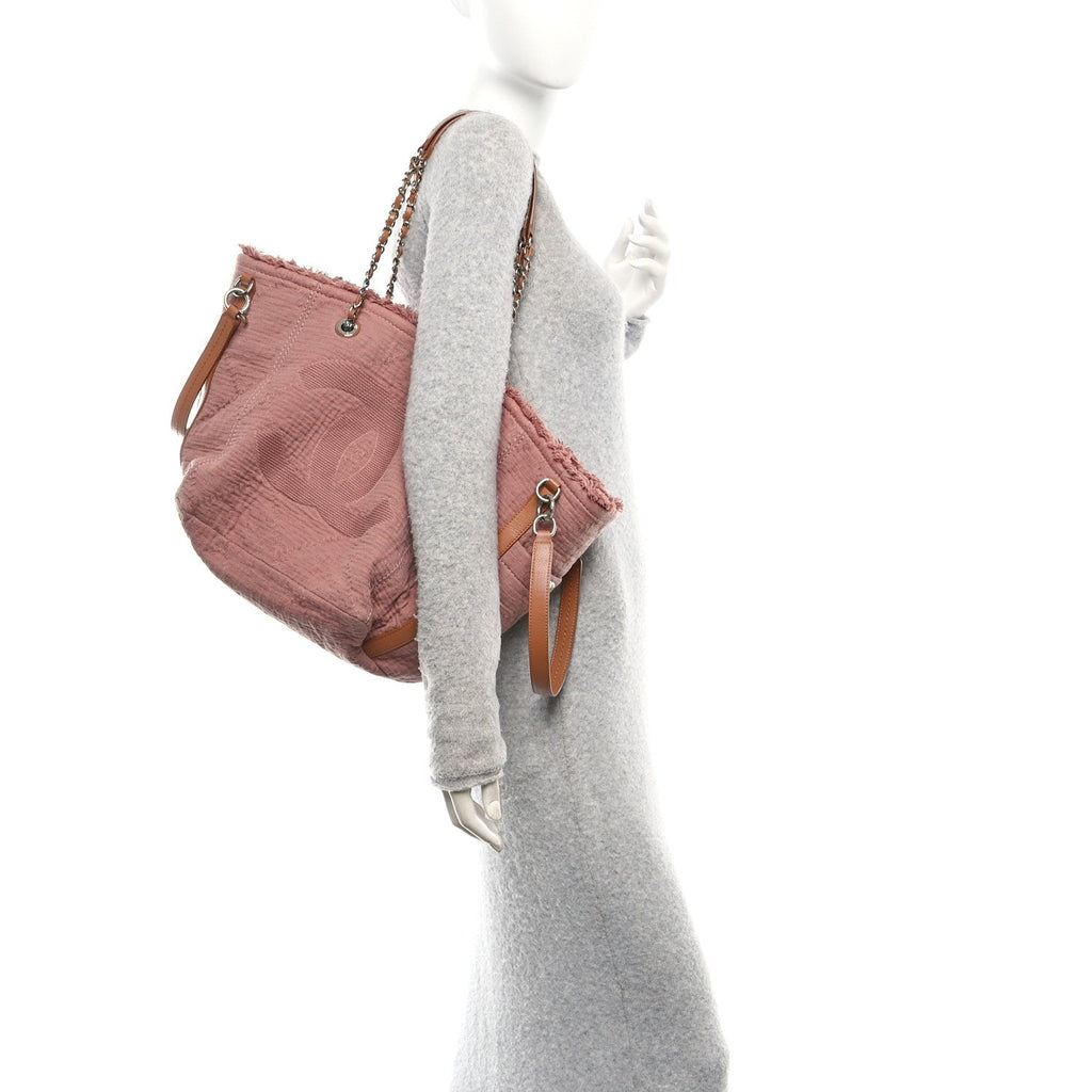 Canvas Small Double Face Shopping Tote Pink