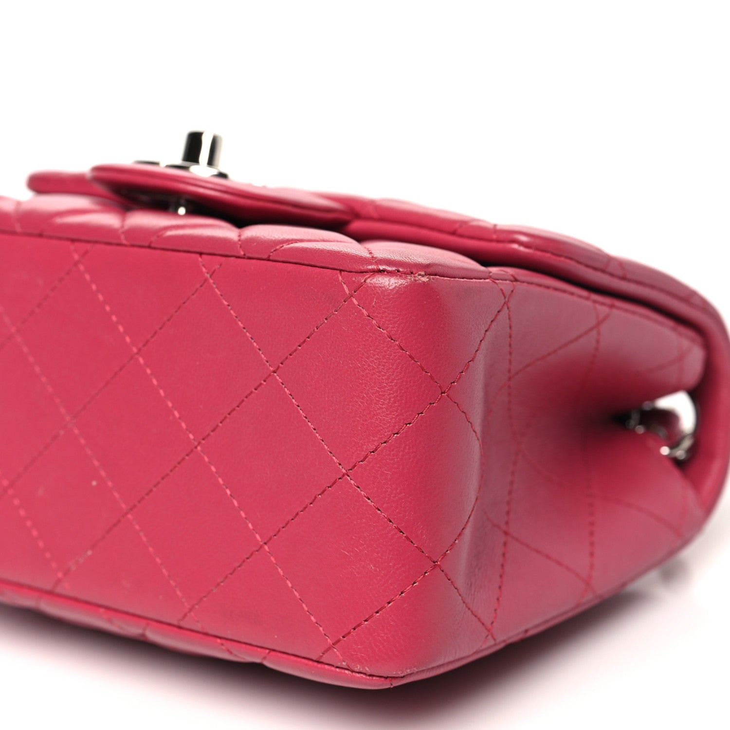 Lambskin Quilted Mini Square Flap Pink